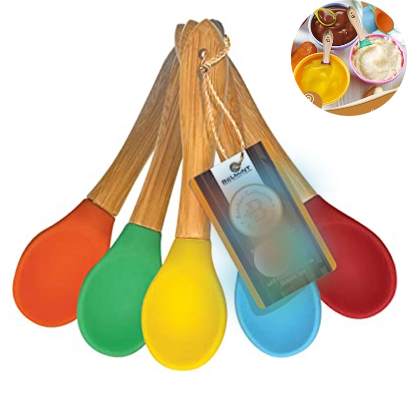 5.58" Silicone wooden spoon 2