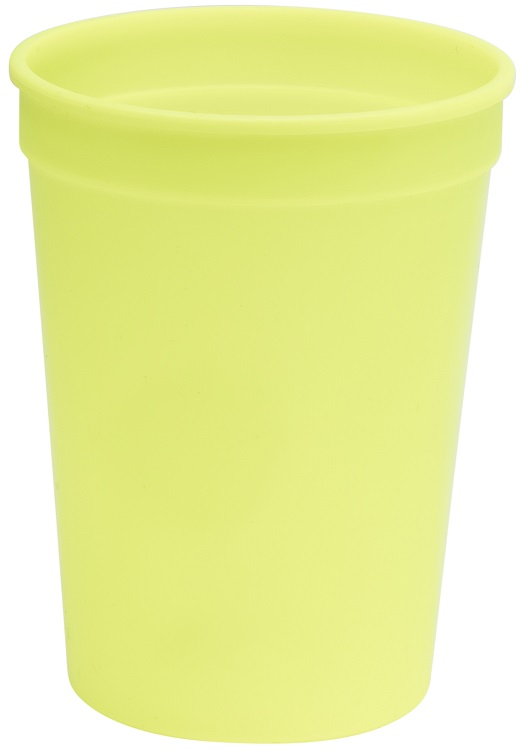 12 oz Smooth Walled Plastic Stadium Cup with Automated Silkscreen Imprint