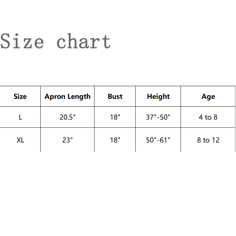 Waterproof High Quality Child Apron w/o Sleeves 6