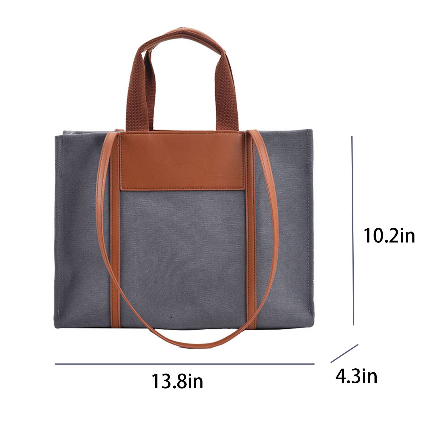 Canvas Tote Bag Clash Color Customized for Women, custom tote bag with logo imprint 3