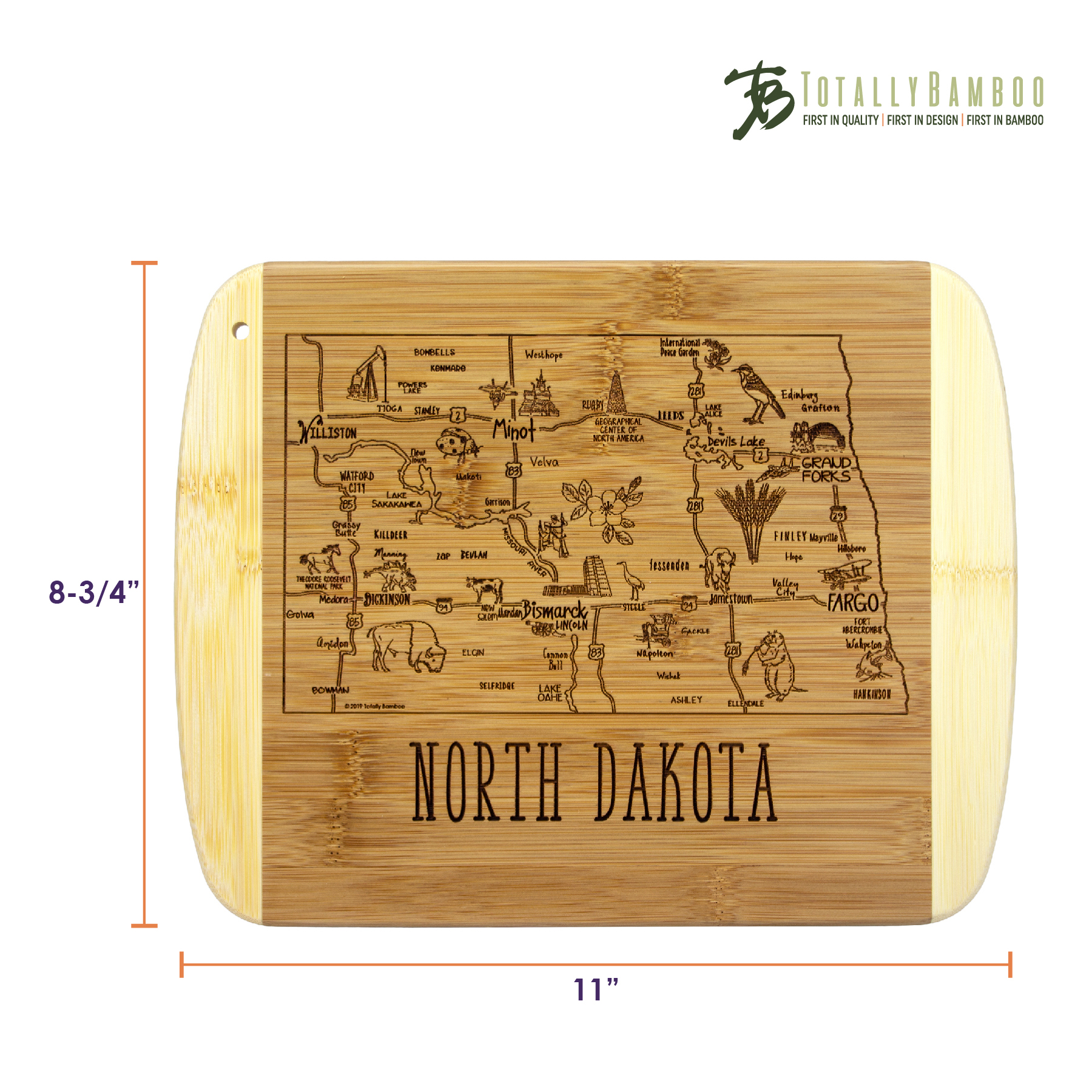 A Slice of Life North Dakota Serving & Cutting Board 4