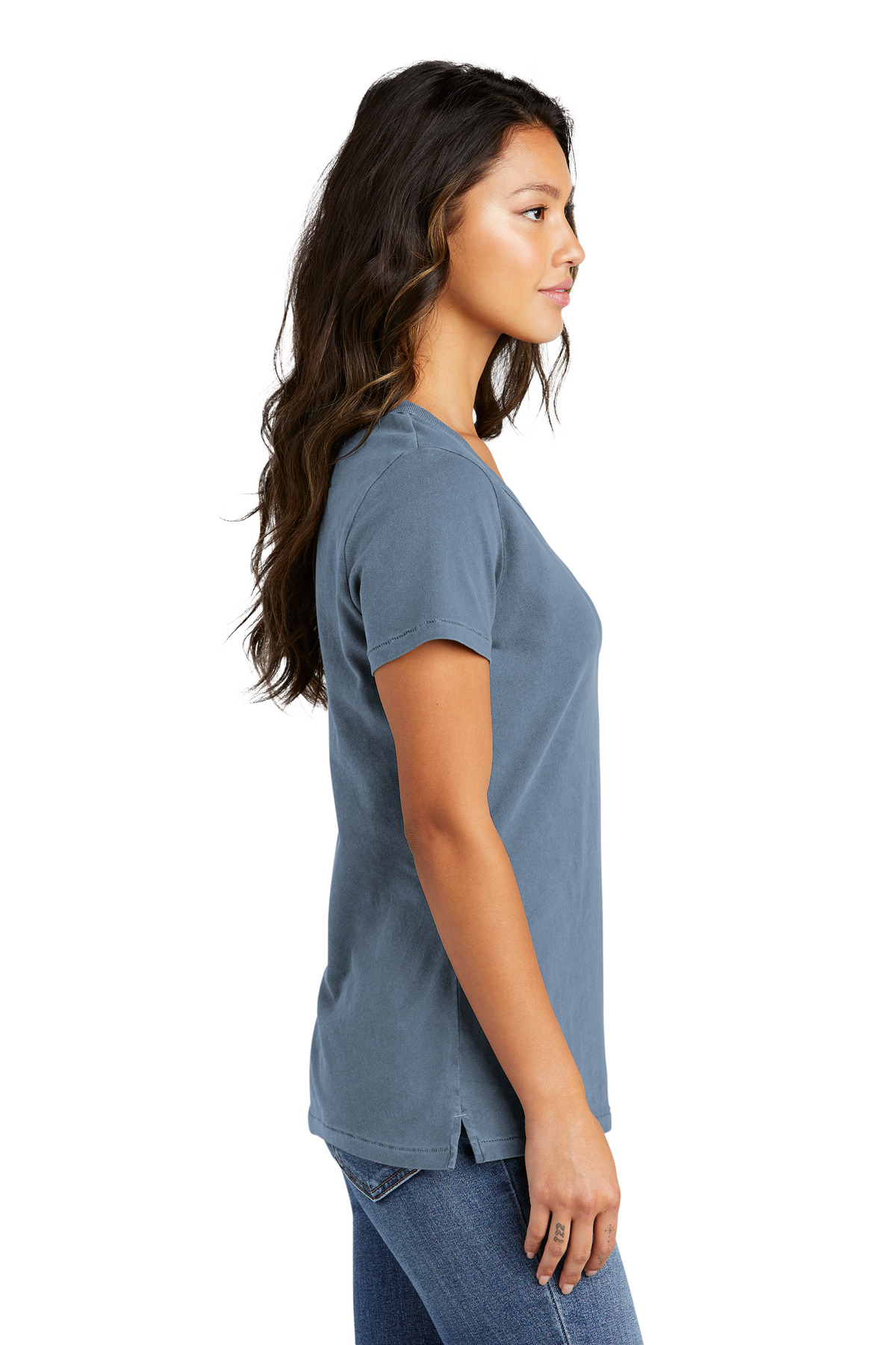 Port & Co Women's Beach Wash Garment-Dyed V-Neck Tee LPC099V 38