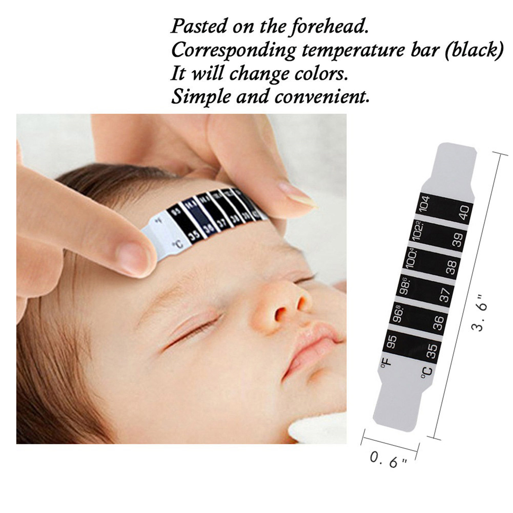 Portable Reusable Fever Thermometer Strip 2