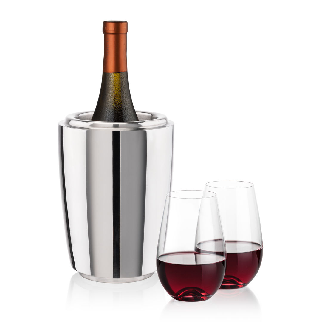 Pescara Wine Cooler & Boston Stemless Wine Set 5