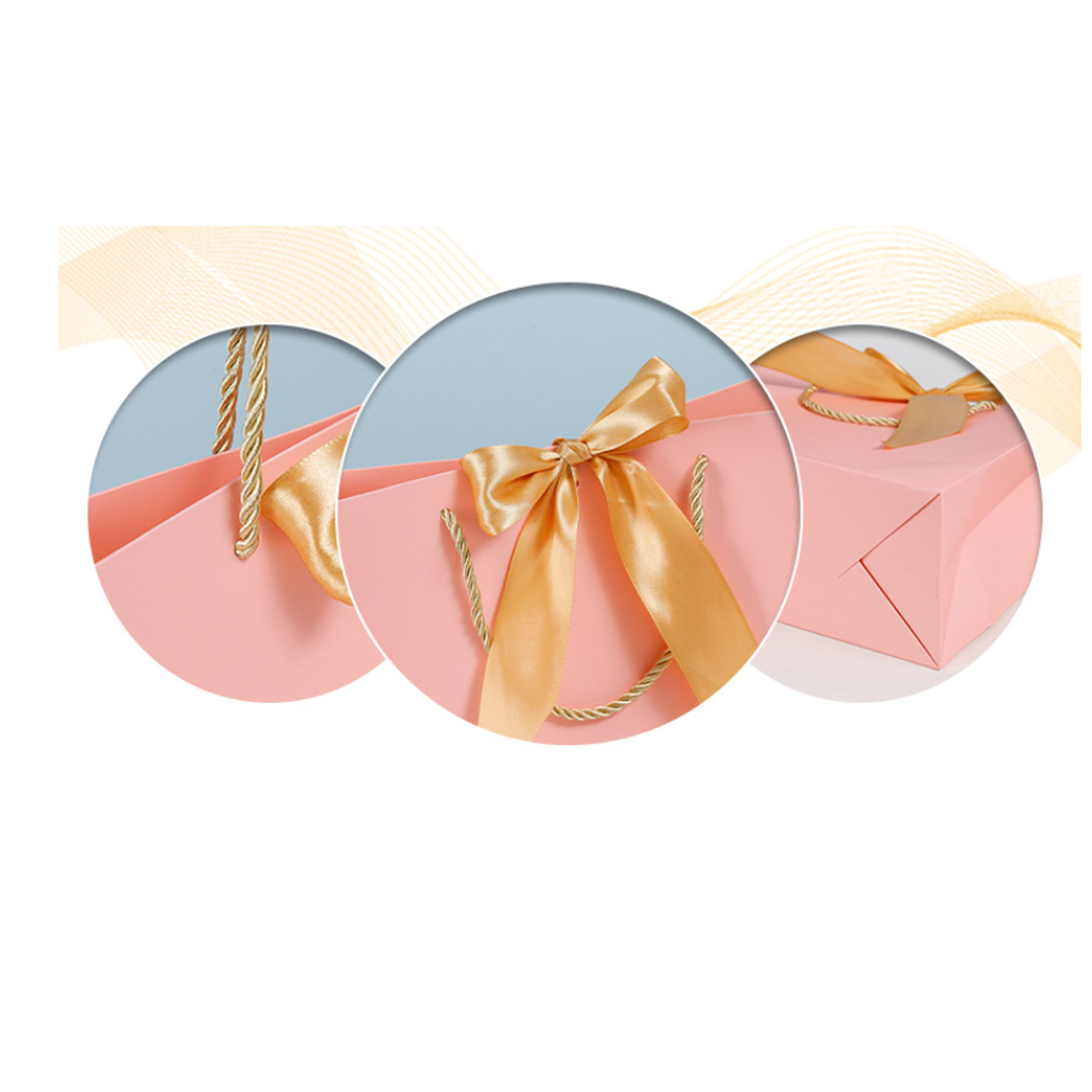 Personalized Bowknot Gift Bags with Custom Logo for Apparel & Cosmetics 3