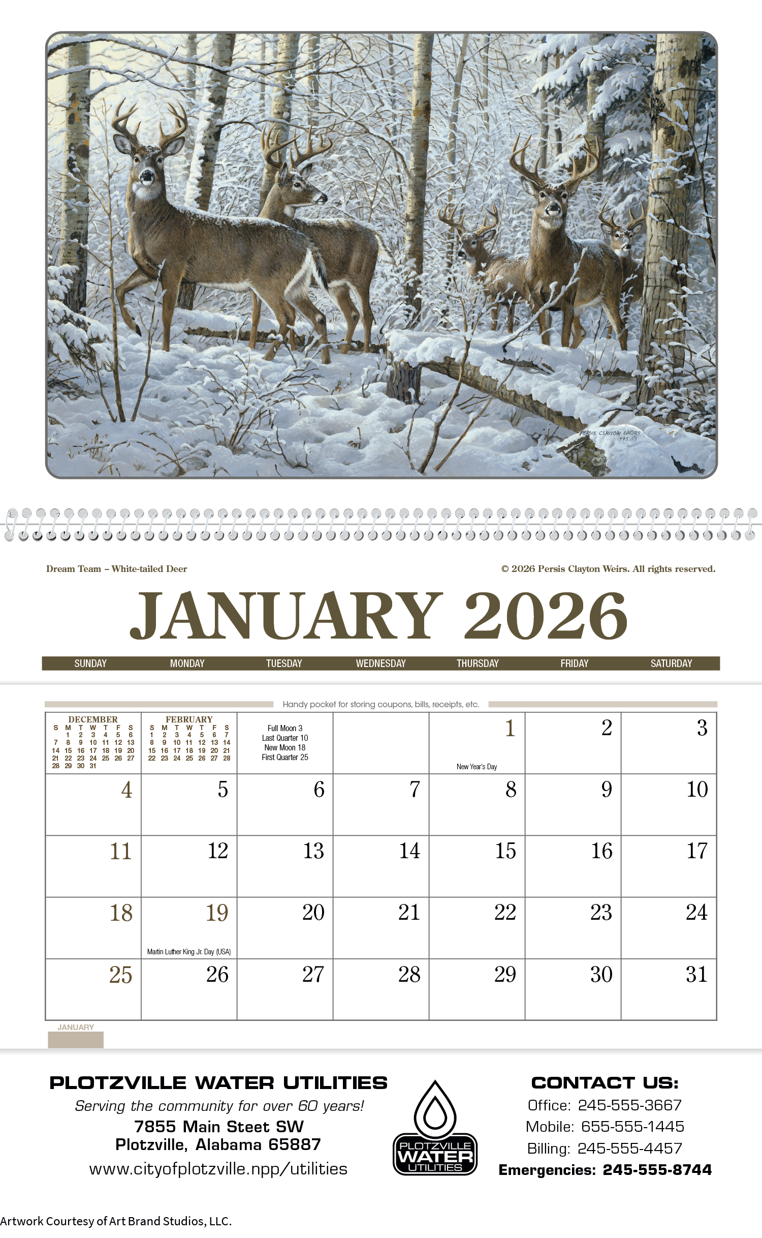 Triumph® Calendars Wildlife Art Pocket Calendar 13