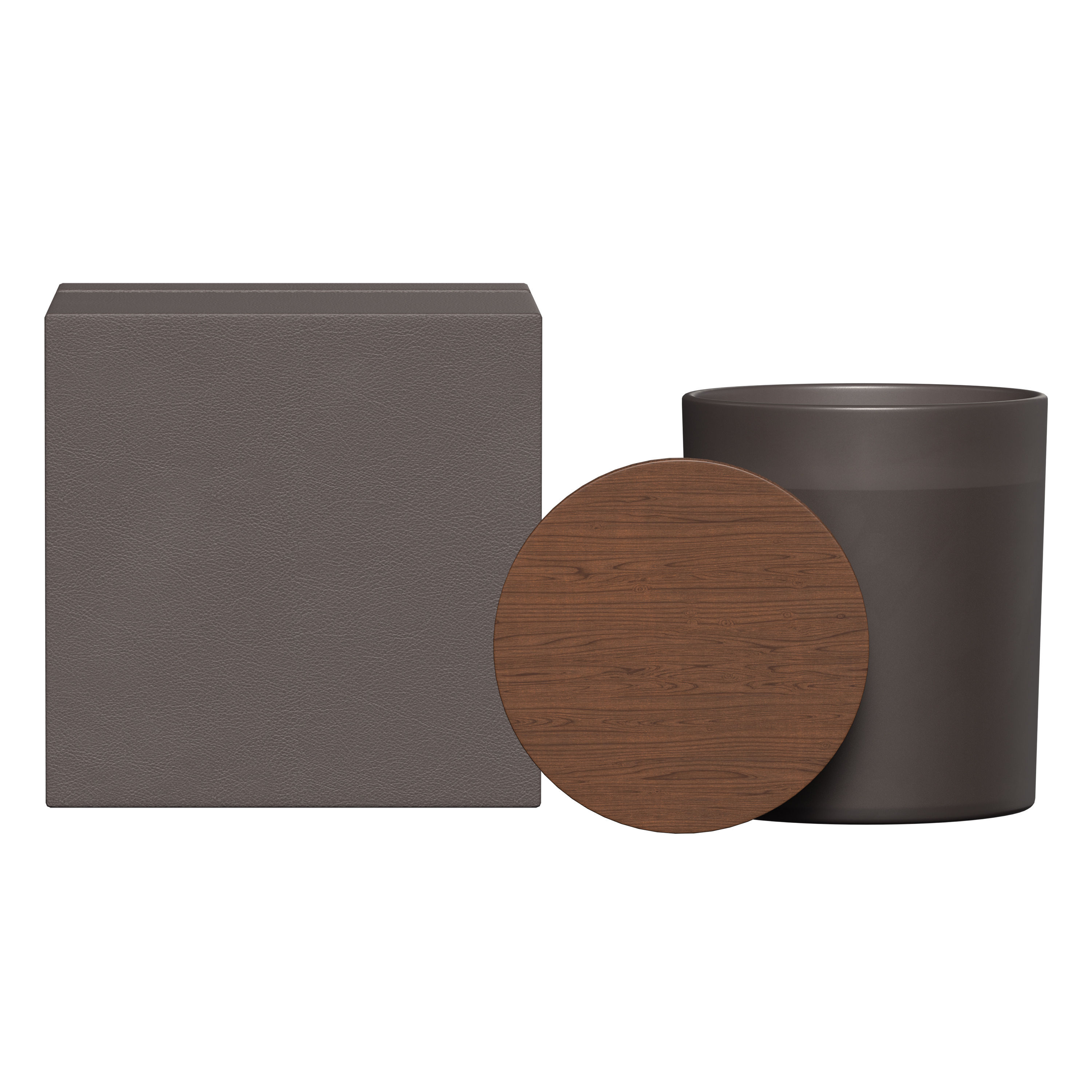 Summit glass candle with acacia wood lid 36