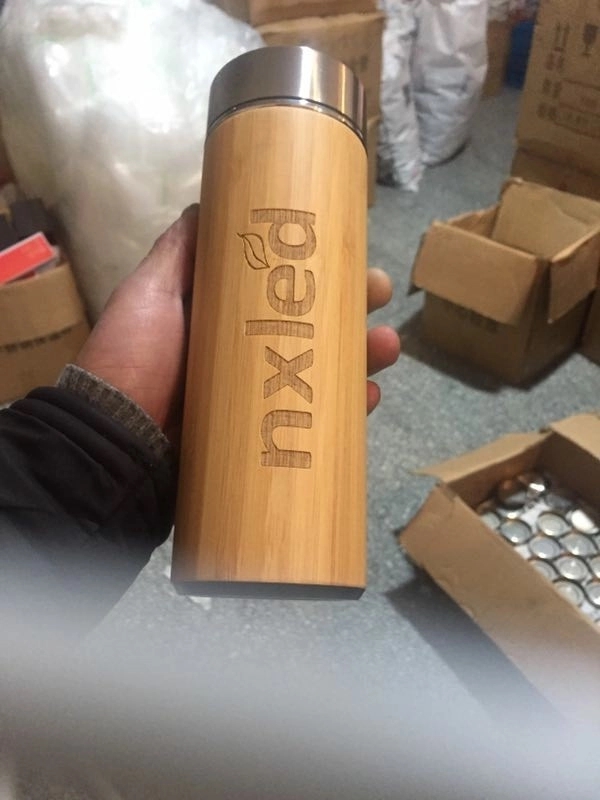 12 oz Vacuum-Sealed Bamboo Water Bottle 5