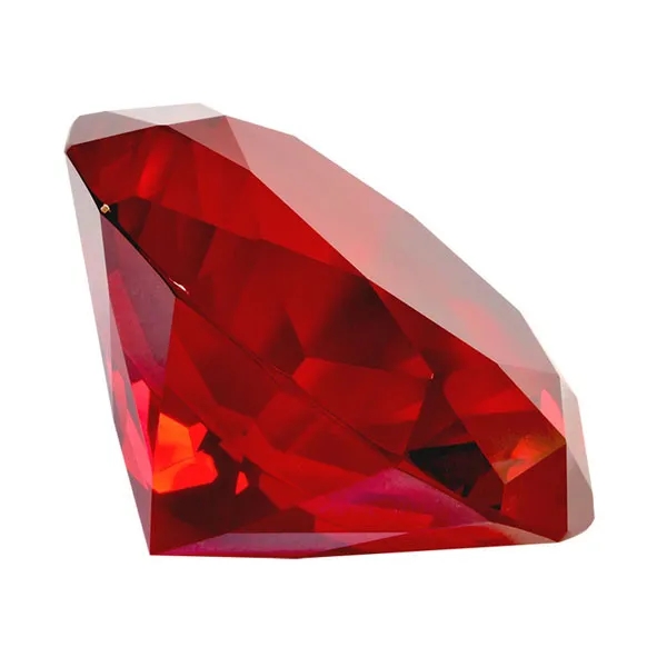 Ruby Crystal Diamond Paperweight 6