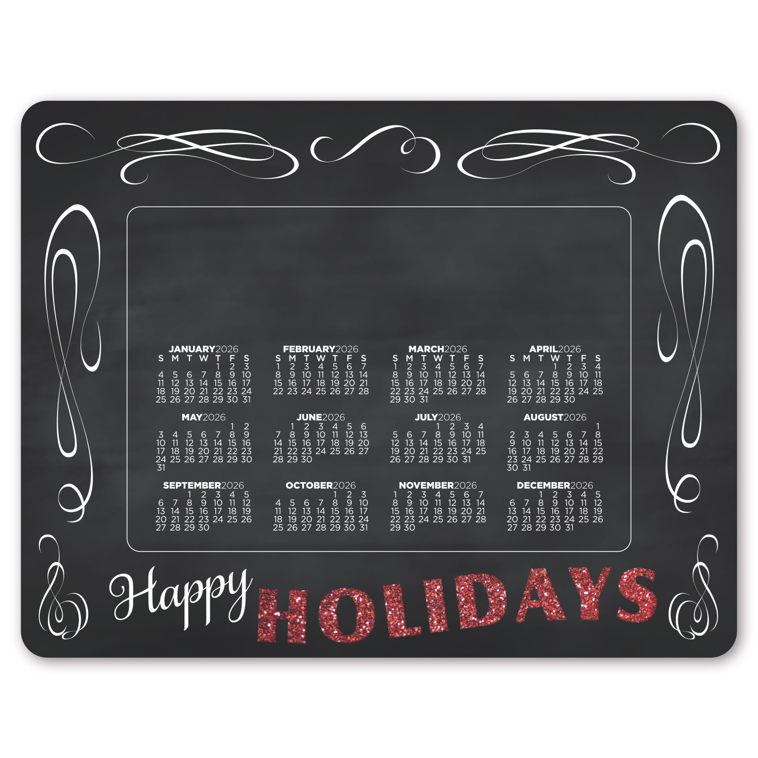 Holiday Calendar Punch Out Picture Frame 2