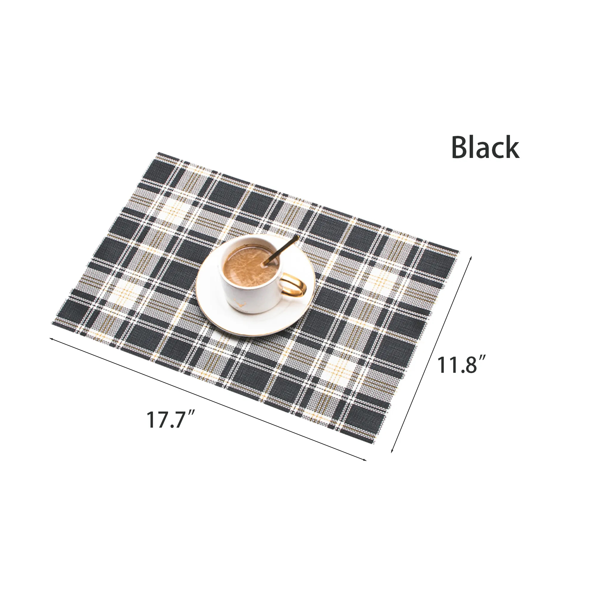 Plaid PVC Placemat - Durable and Easy to Clean 4