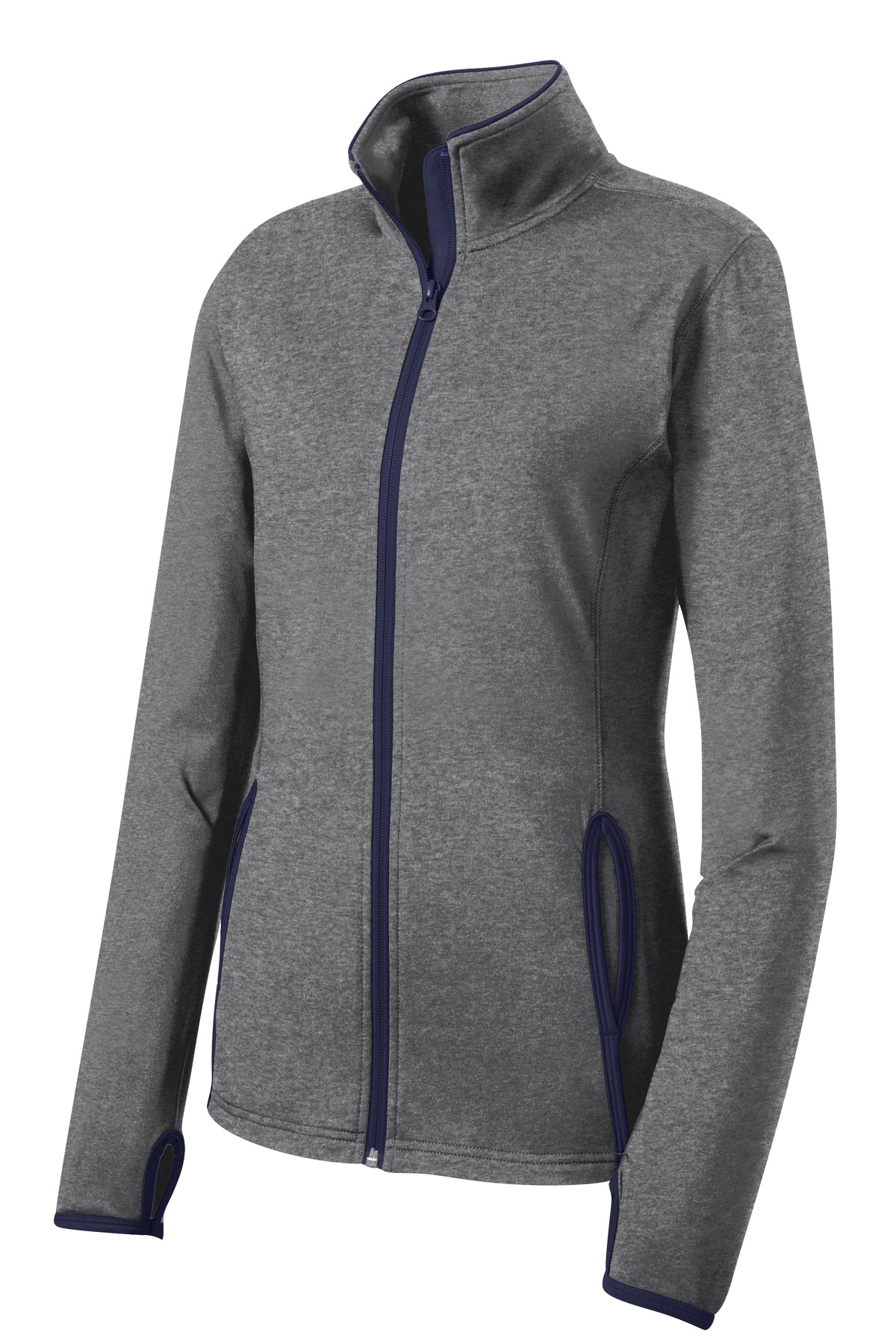 Sport-Tek Women's Sport-Wick Stretch Contrast Full-Zip Jacket. LST853 16
