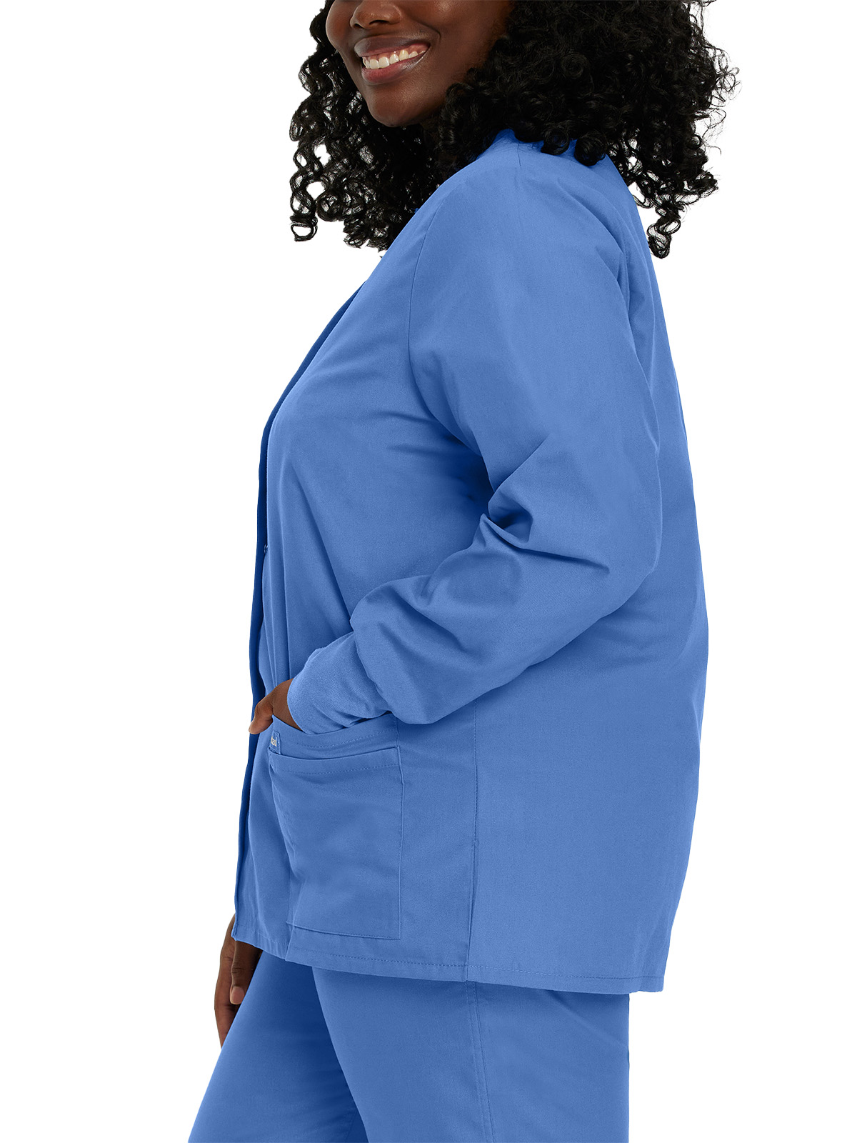 Landau - Essentials - Women's Four-Pocket Crew Neck Warm-Up Jacket 39