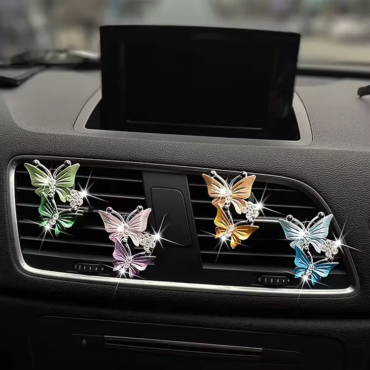 Car Air Fresheners Vent Clips,Butterfly Freshener Perfume 5