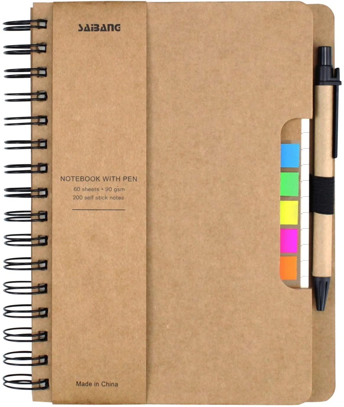 Spiral Notebook Business Notepad with Sticky Notes 2