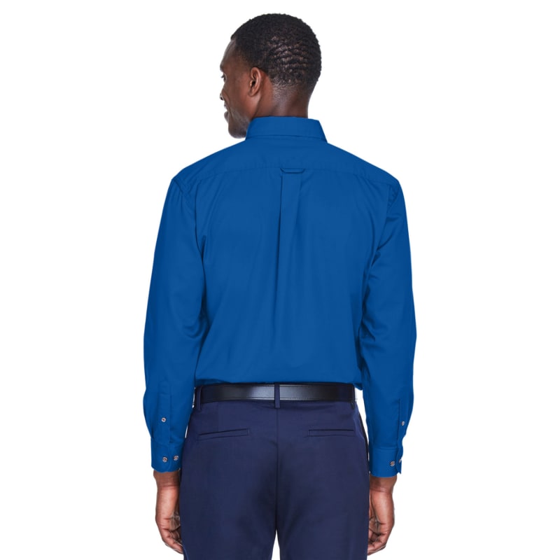 Harriton Men's Tall Easy Blend™ Long-Sleeve Twill Shirt With Stain-Release 1