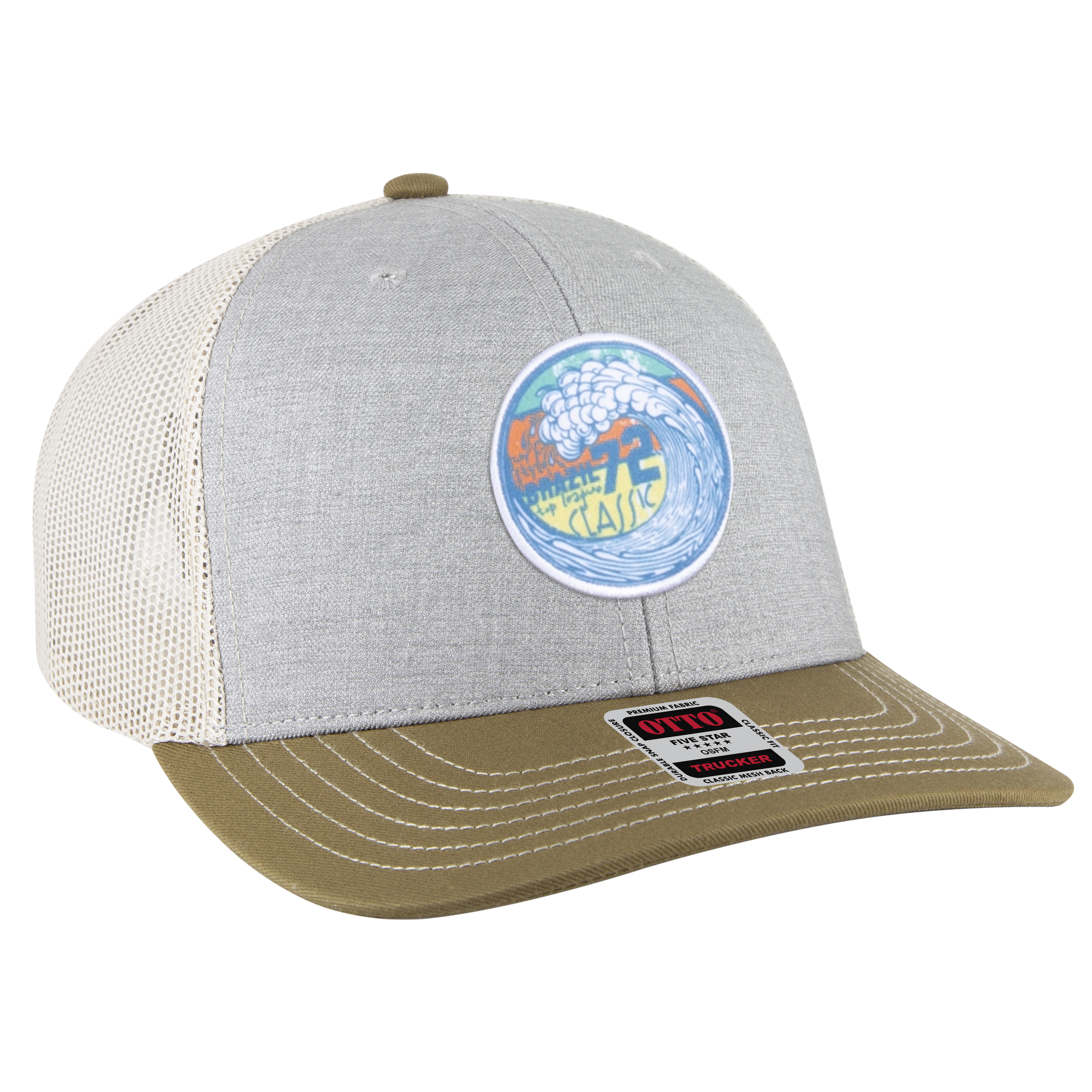 OTTO CAP® 6 Panel Mid Profile Mesh Back Trucker Hat 87