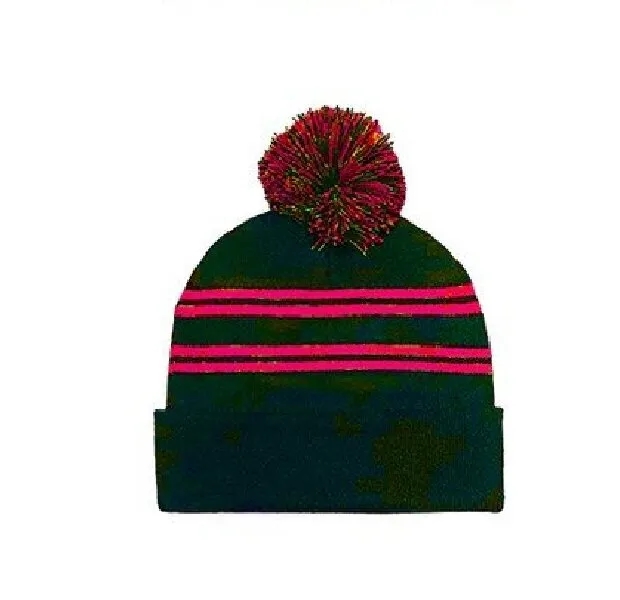 Acrylic Knit Beanie Cap With Pom 6