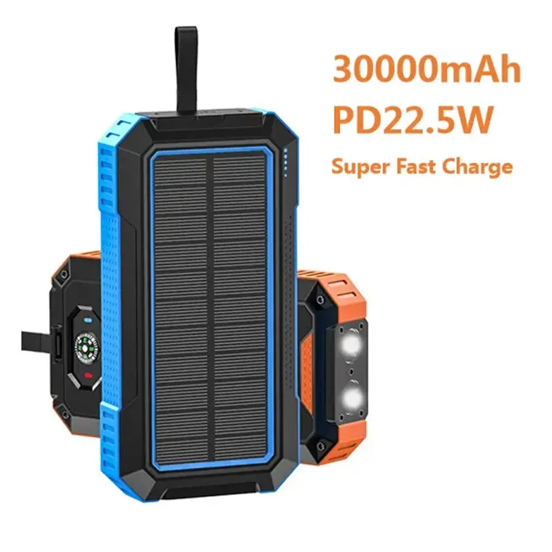 30000mAh Fast Charging Solar Power Bank 5