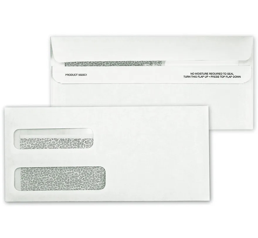 Double Window Confidential Self Seal Envelope 2