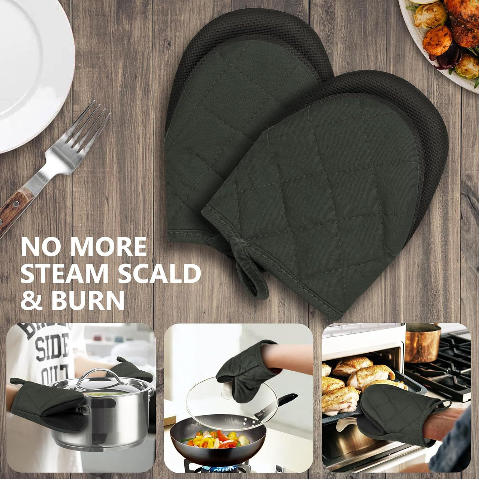 Grilling Heat Resistant Mitt with Hanging Loop 2