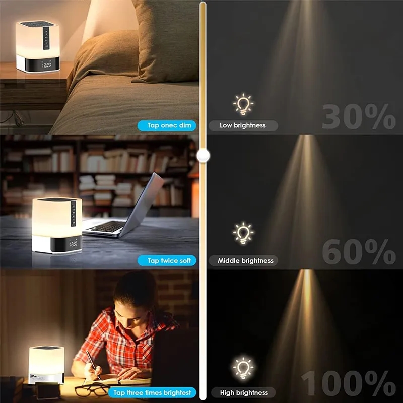 Night Lights Bluetooth Speaker with Alarm Clock 5