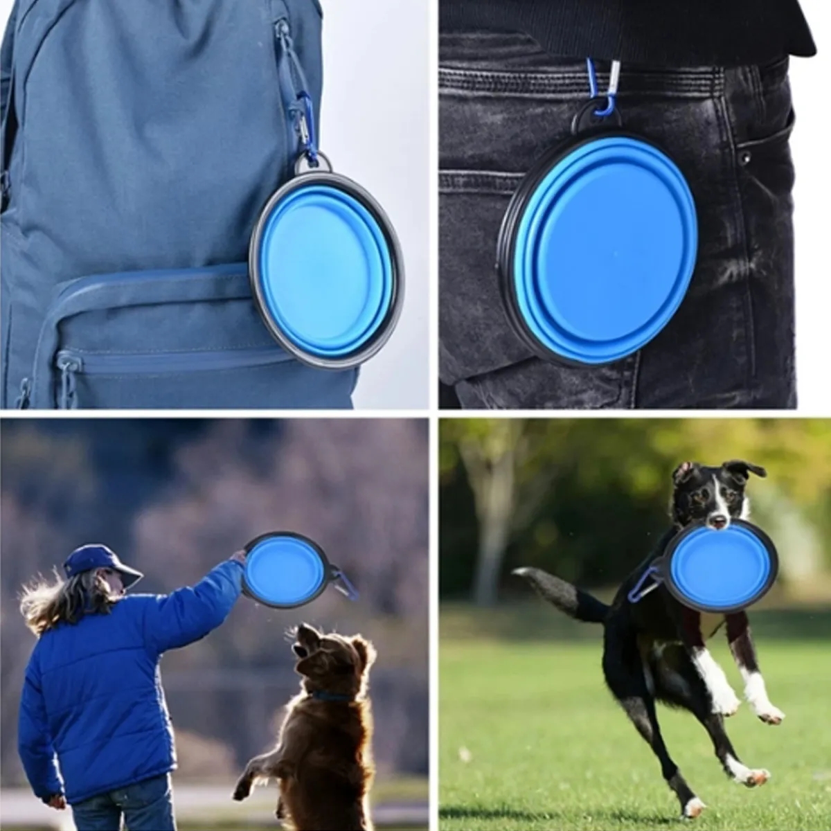 Folding Bowl With Carabiner Hook 2