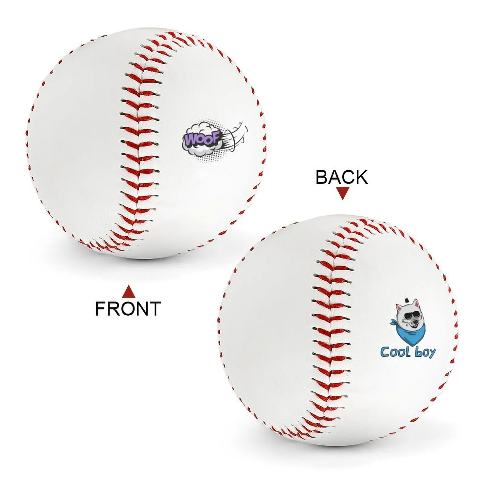Leather Baseball with Logo 5