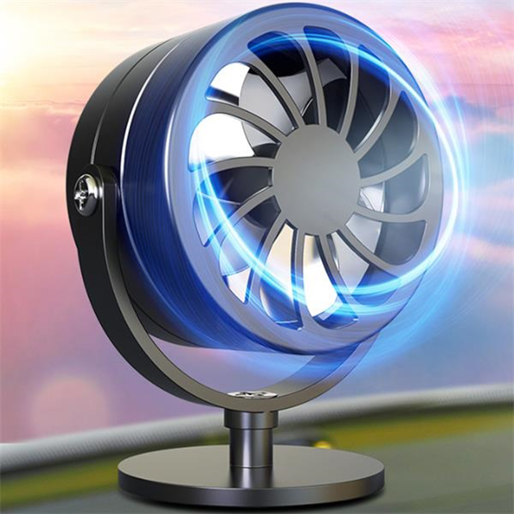 Solar Car Fragrance Diffuser Fan 3