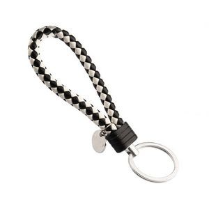 Sophisticated Weaved PU Leather Keychain With Plastic Buckle 38