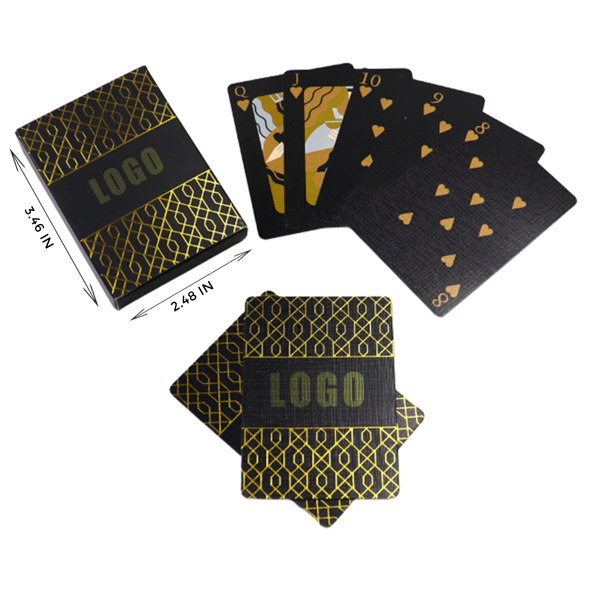 MOQ 100 PCS Gold Foil Stamped Poker Cards 2