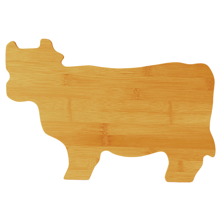 14 3/4" x 9 3/4" Bamboo Cow Shaped Cutting Board 2