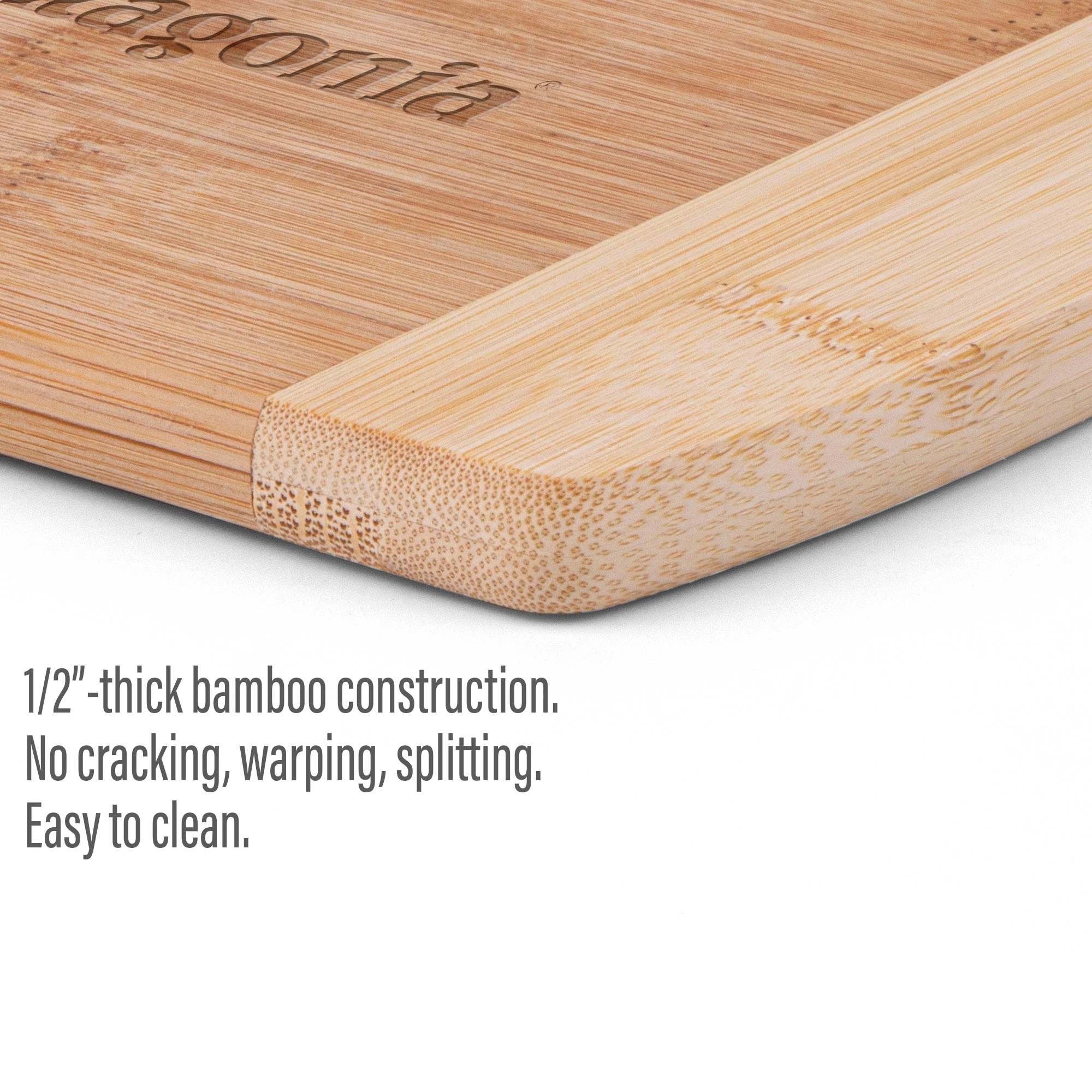 The Wellington 8-Inch Two-Tone Bamboo Cutting Board 4