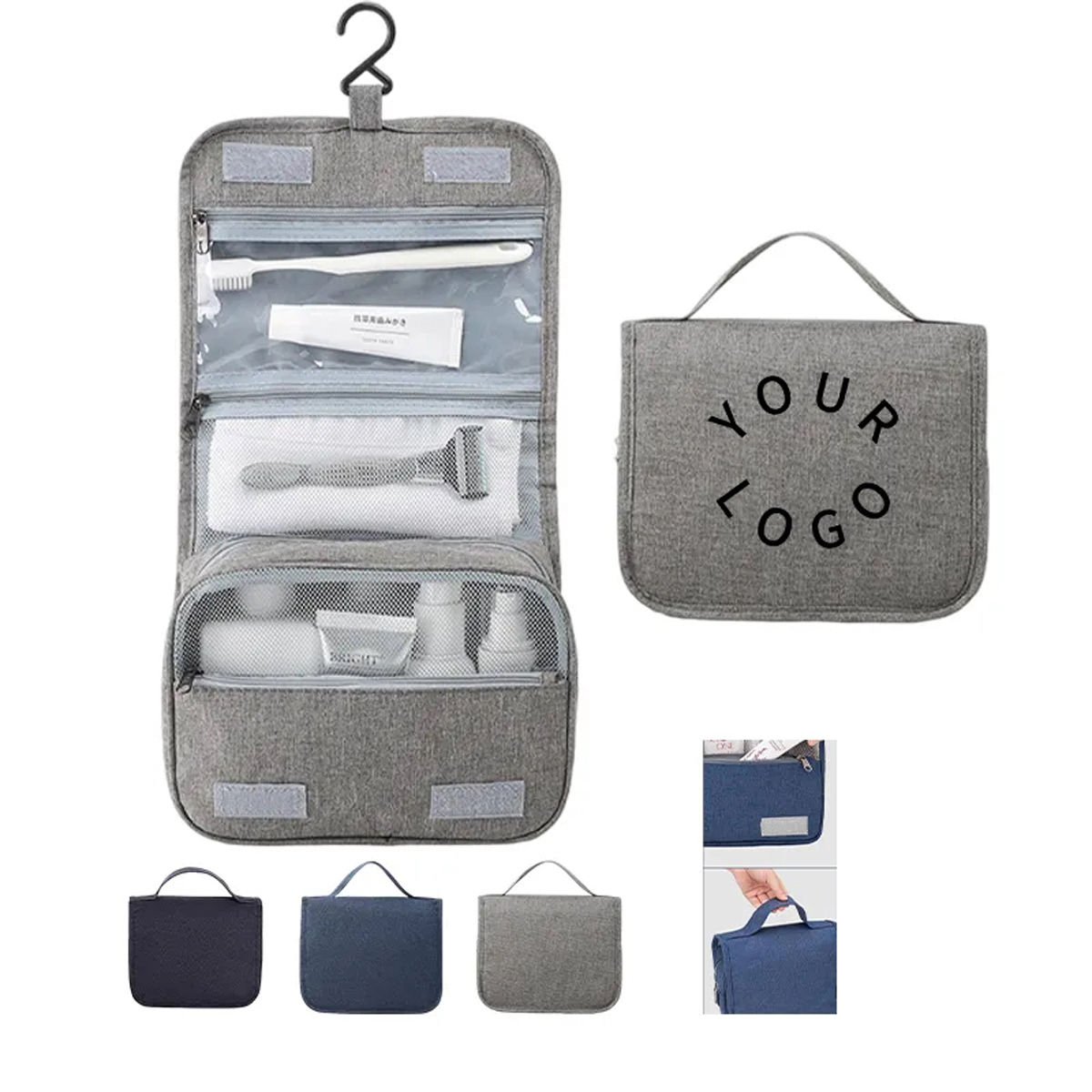 Portable Terylene Toiletry Bag for Organizing Essentials 5