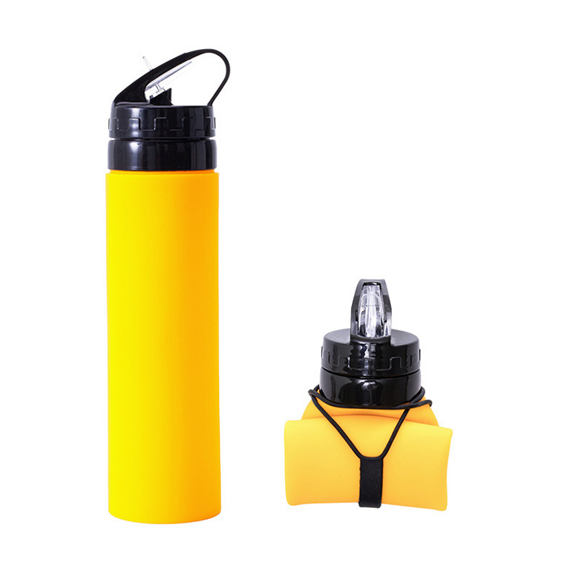 20 Oz. Foldable Silicone Water Bottle, 8