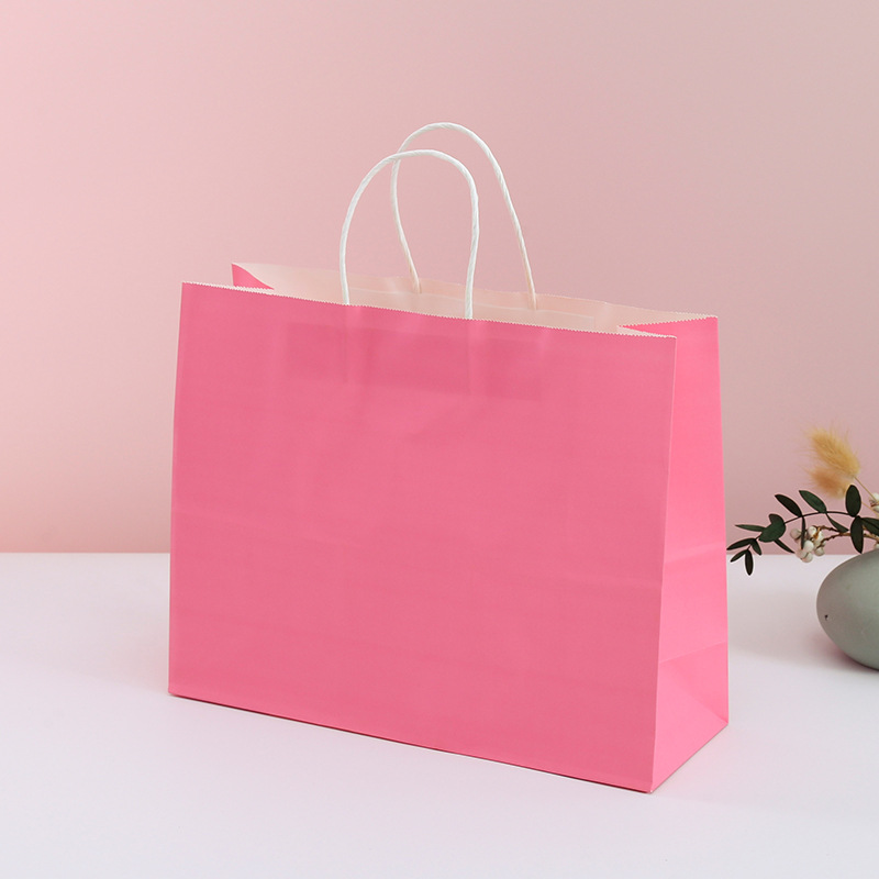 Extra Large Size Kraft Paper Shopper Tote bags(15 3/4" * 5 1/8" * 12 3/16") 9