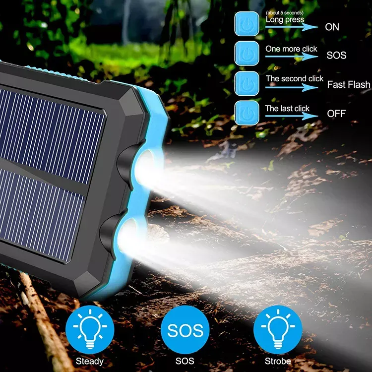 Fast Shipping! Portable Solar Power Bank Charger 5