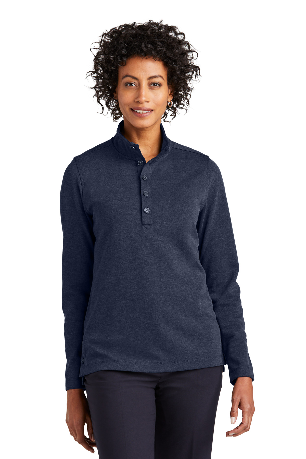 Brooks Brothers Women's Mid-Layer Stretch 1/2-Button BB18203 3