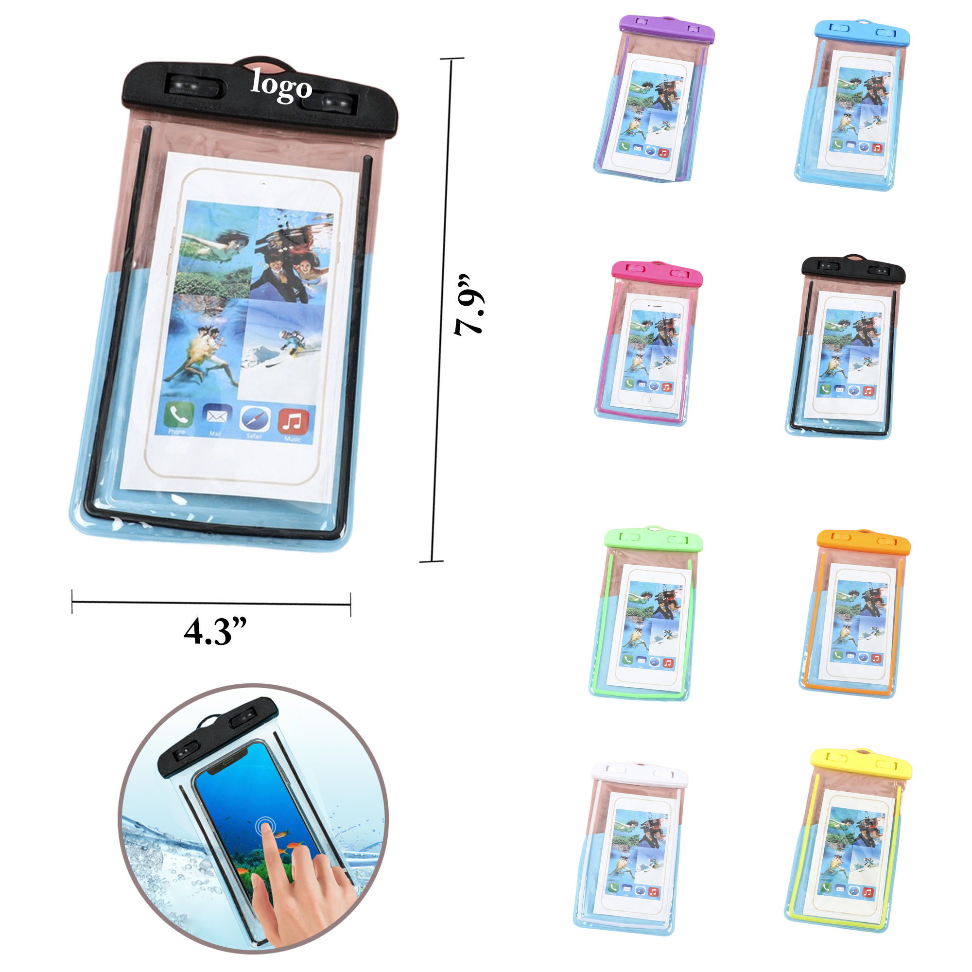 MOQ100 Waterproof Glowing Phone Case for Outdoor Activities 3