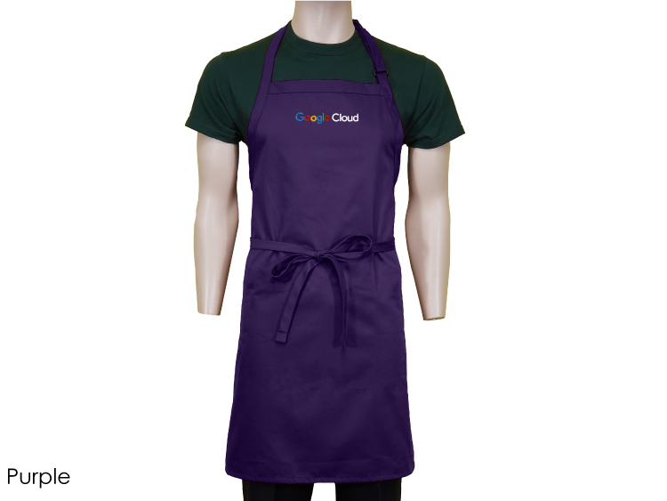 24 in. x 33 in.Spun-Polyester Adjustable Bib Apron (Embroidery Logo/Text) 3