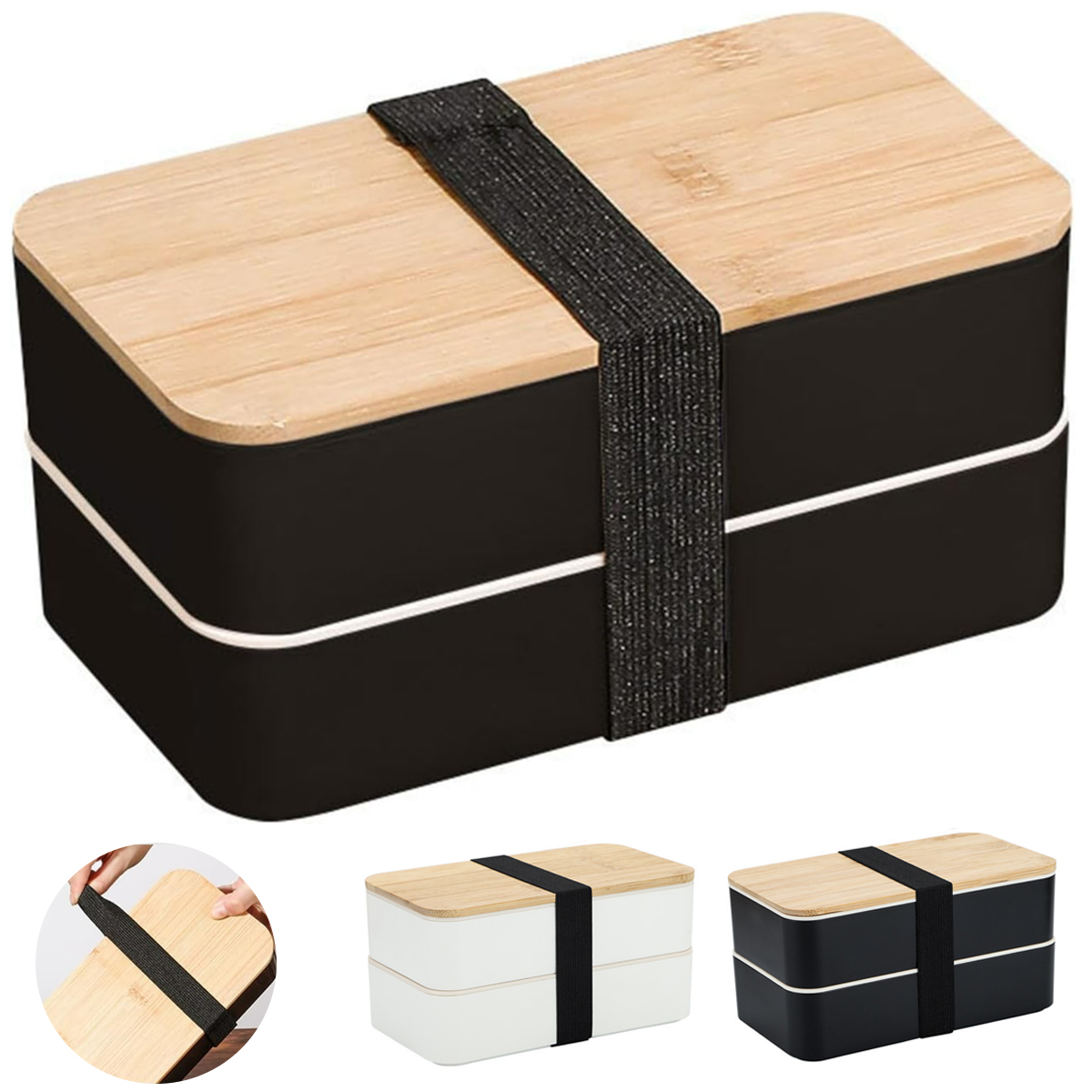 Eco-Friendly Bamboo Lid Bento Box Lunch Container 5