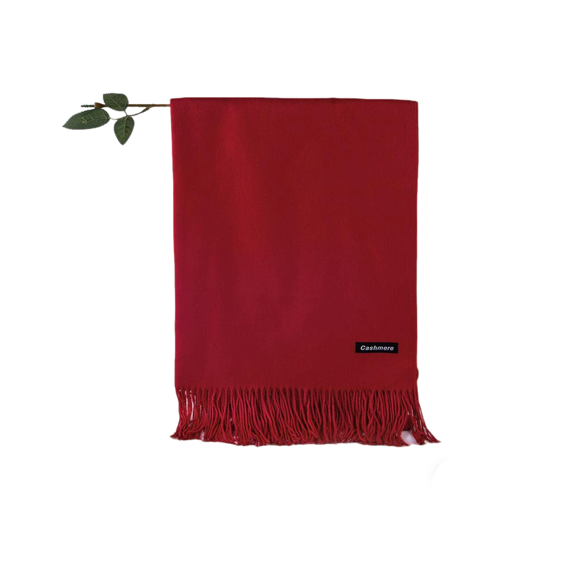 Soft Imitation Cashmere Woven Scarf With Fringe 71" By 28" 3
