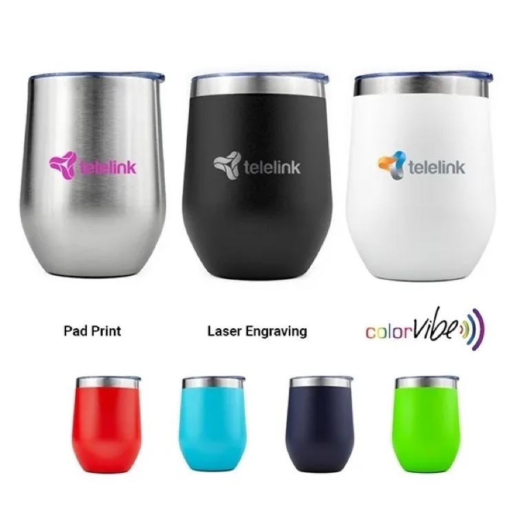 12 Oz. SipTek Powder Coated Vacuum Wine Tumbler