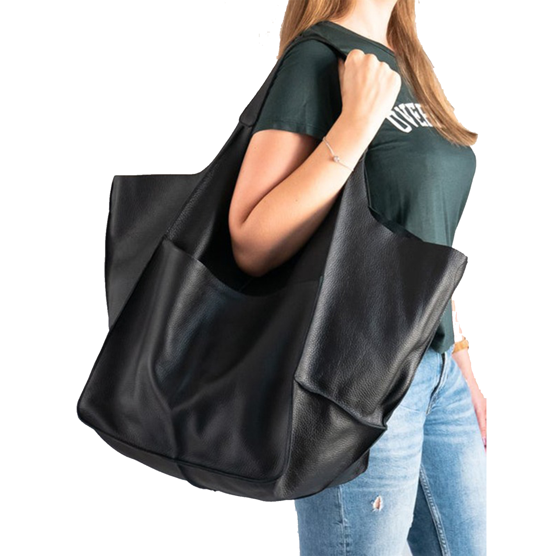 Large PU Leather Satchel Tote Shoulder Bags 11