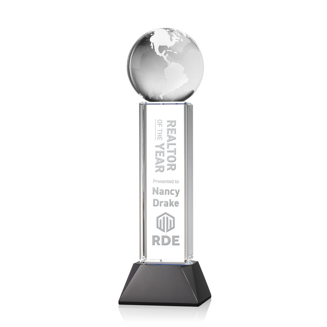 Globe Award on Stowe Base - Black 13