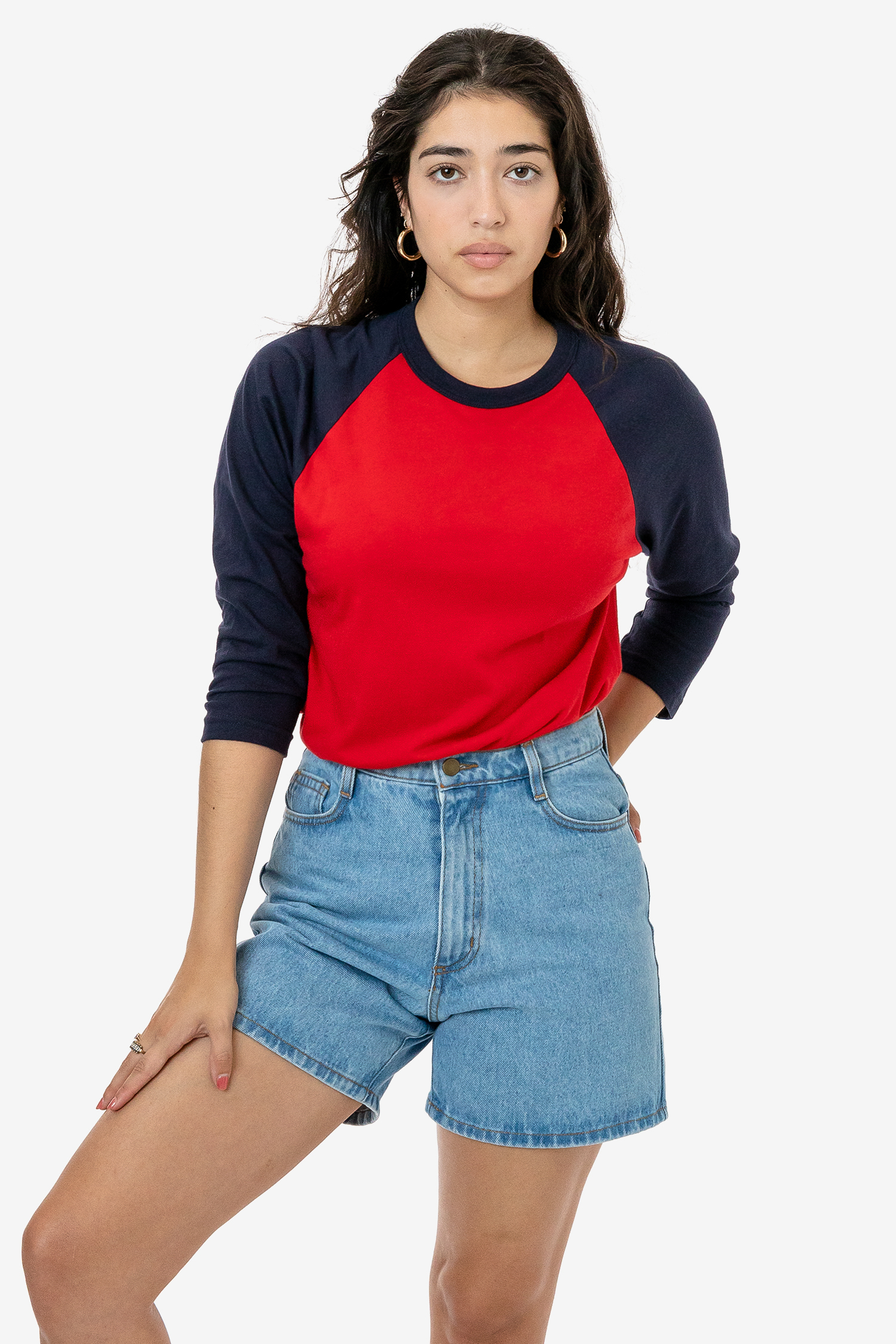 3.8 OZ POLY COTTON 3/4 SLEEVES RAGLAN 2