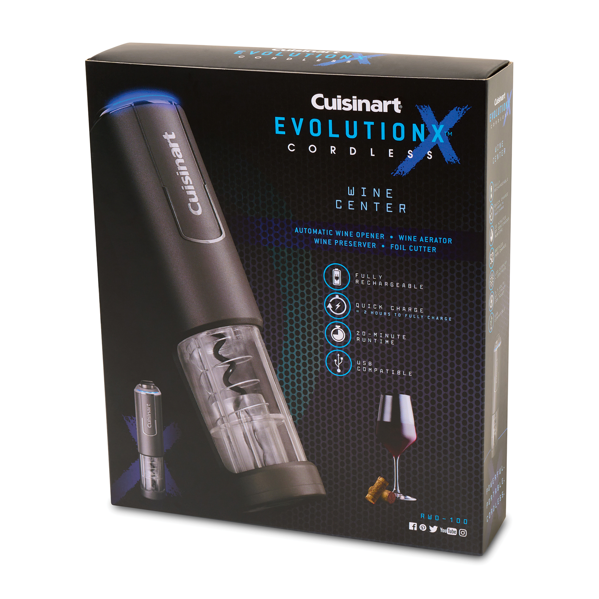 Cuisinart® EvolutionX Cordless 4-in-1 Wine Opener 7