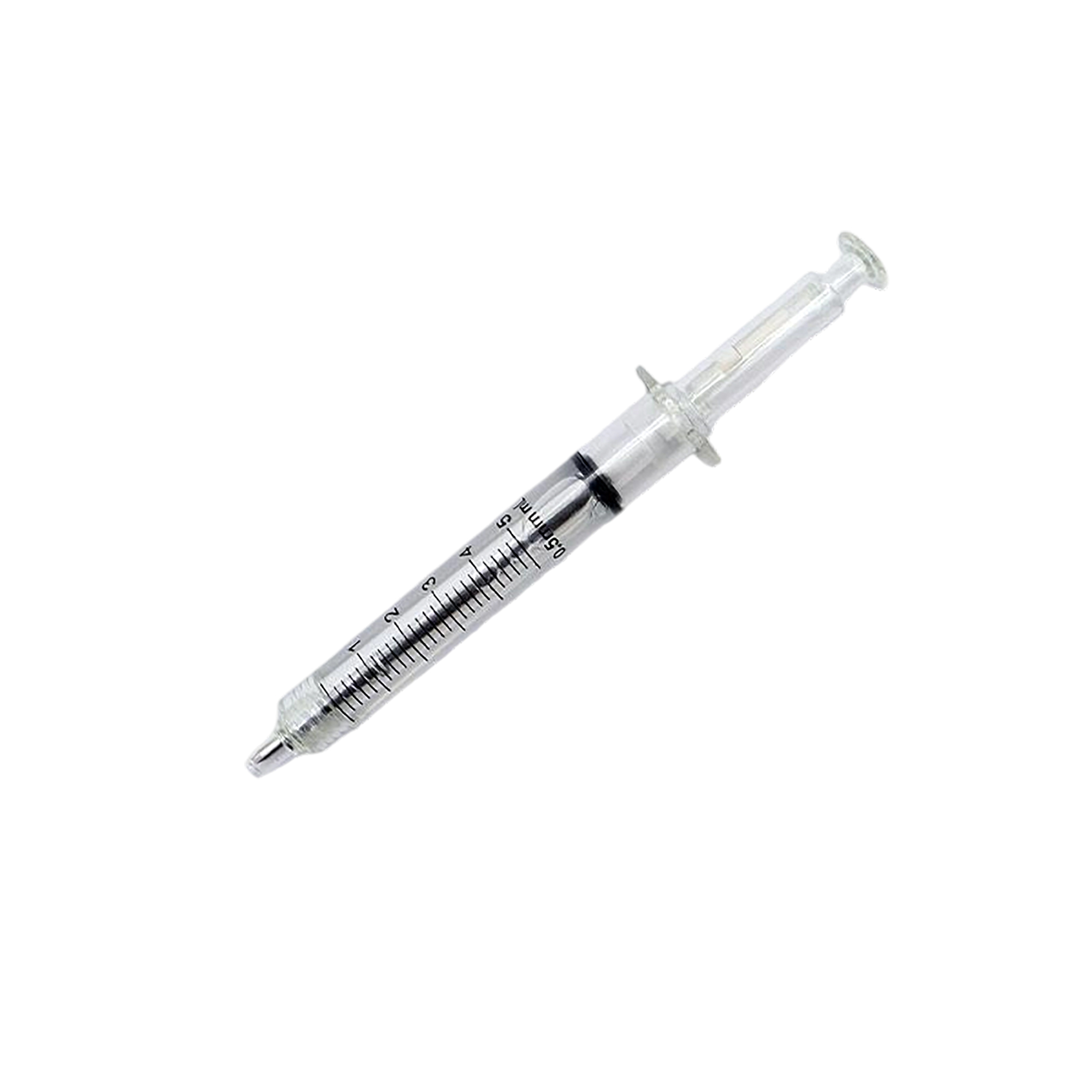 Multi Color Retractable Syringe Style Ballpoint Pen 5.43" 4