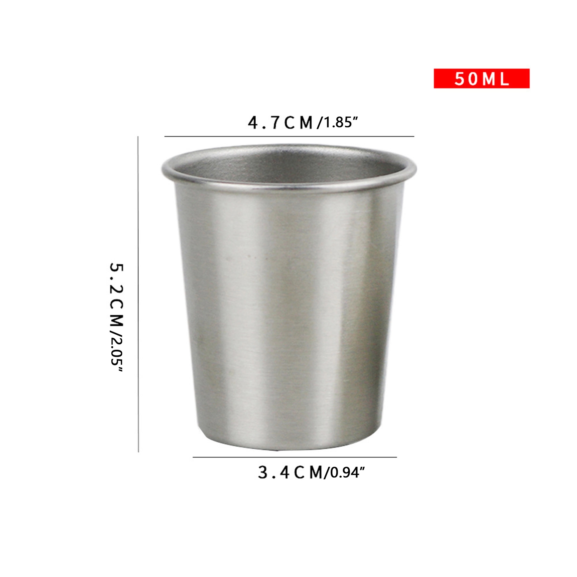 50 ML Stainless Steel  Glass 3