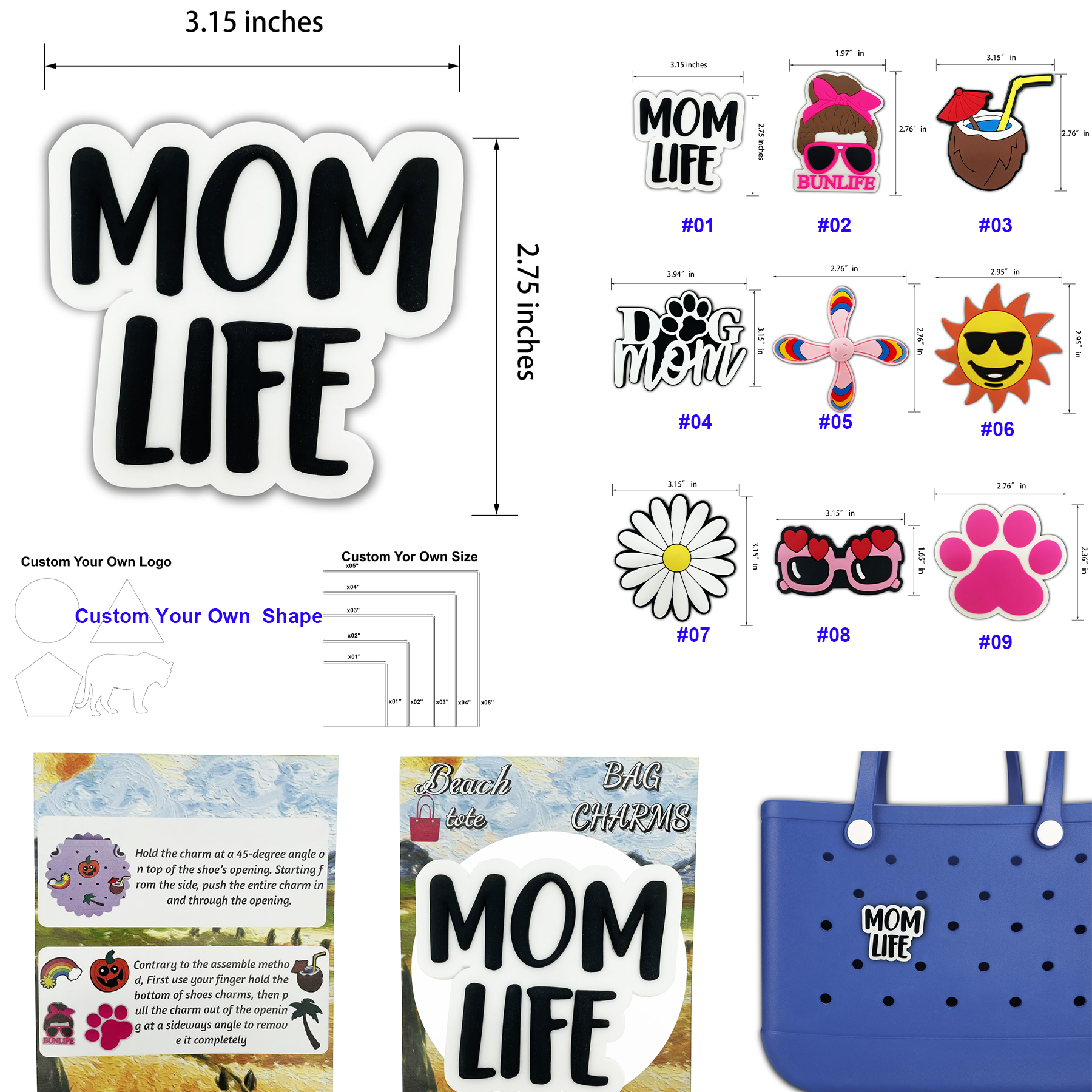 Decoration Charms for Bogg Bag 2